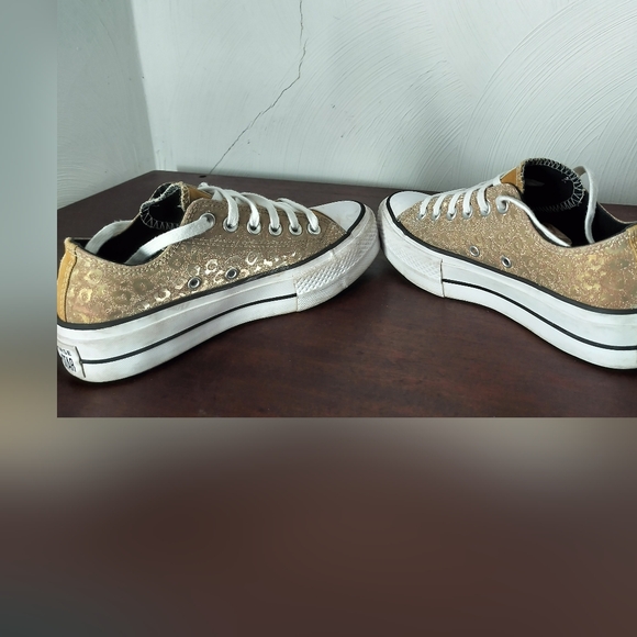 Converse All Star GOLD ✨ Sneakers Sz 6 - Picture 14 of 16